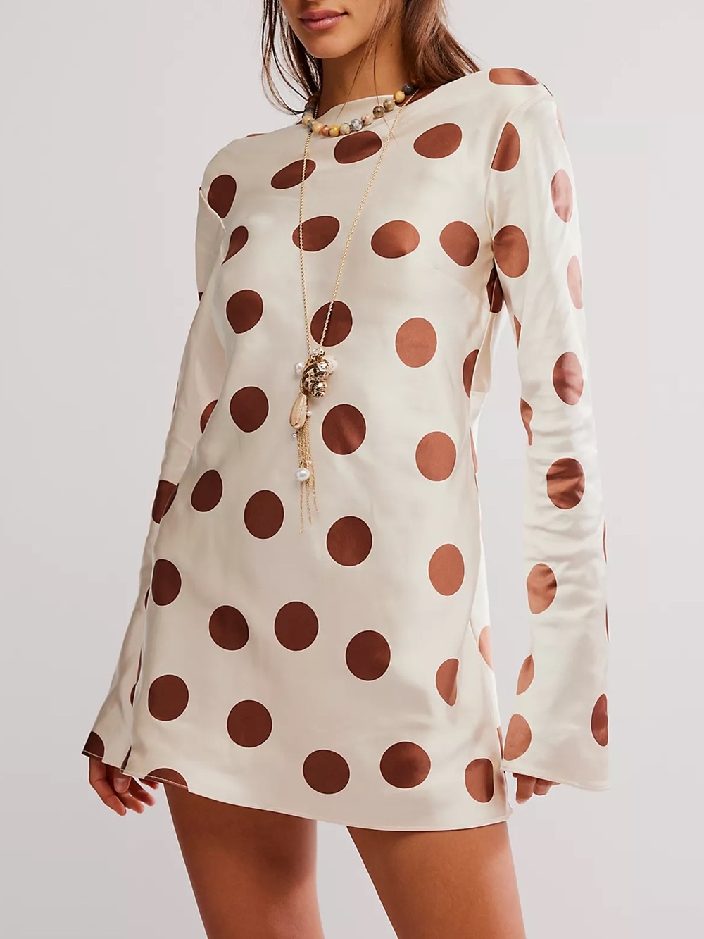 FREE PEOPLE Tigre Printed Mini Dress in Tea Combo Size Small NWT